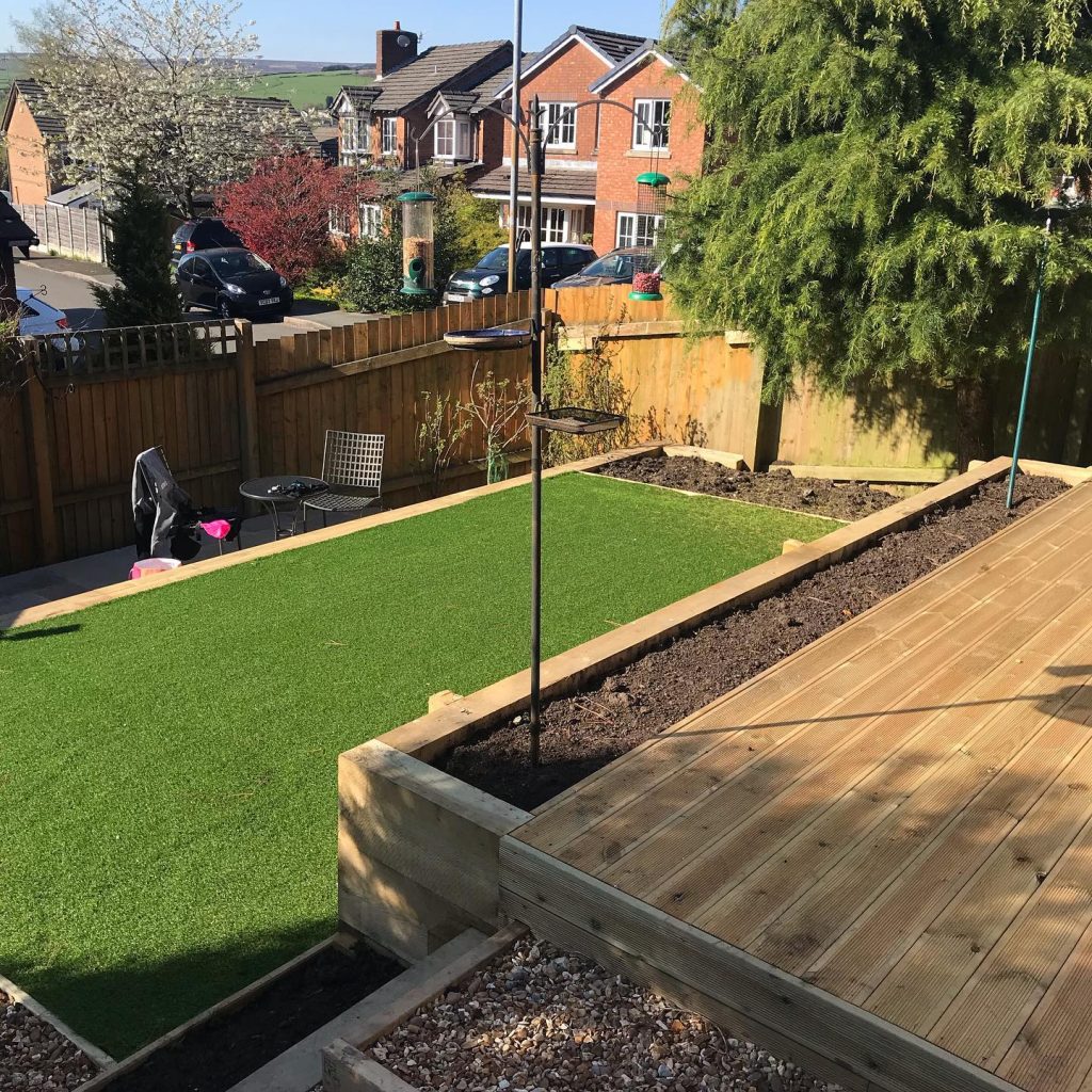 Decking, Patio and Artificial Lawn