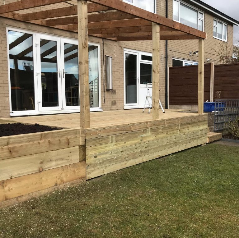 Pergola and Raised Decking