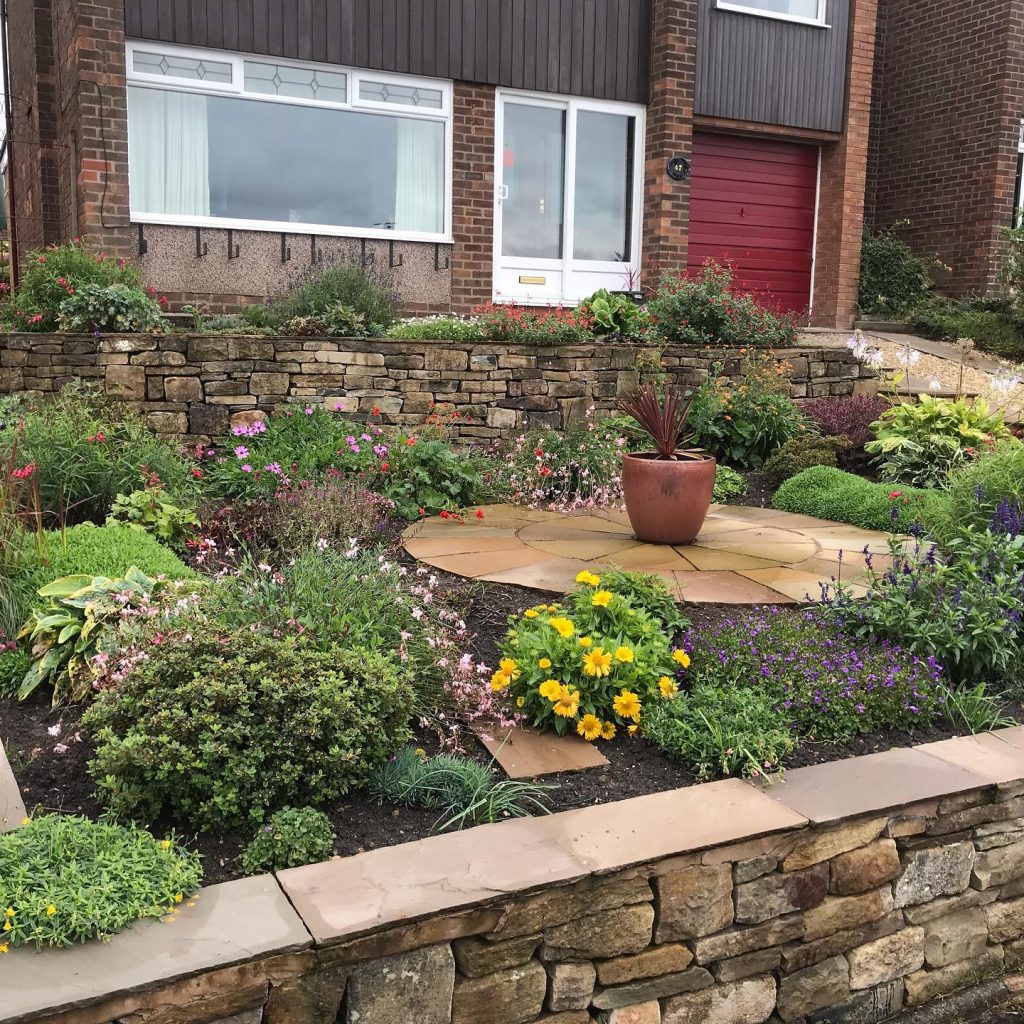Tiered Front Garden in Gee Cross