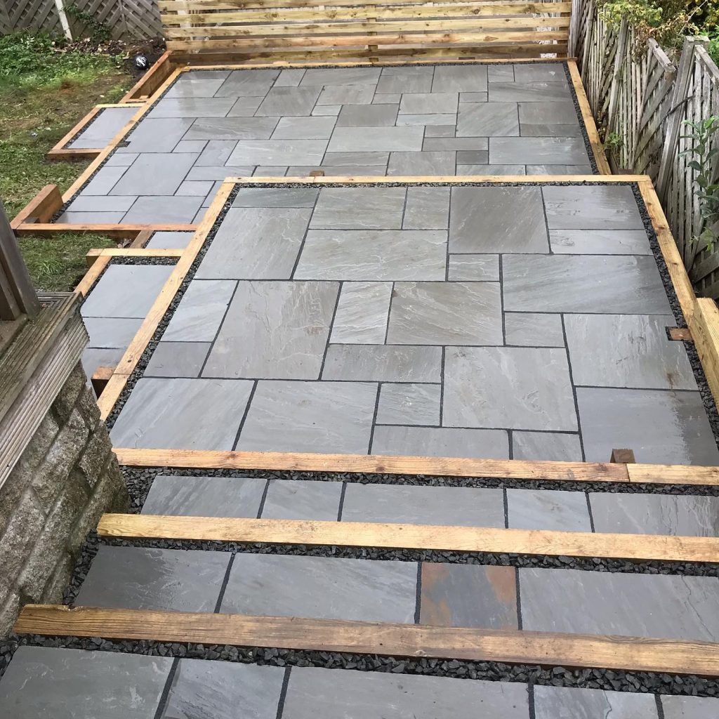 Multi-level Indian Stone Patios