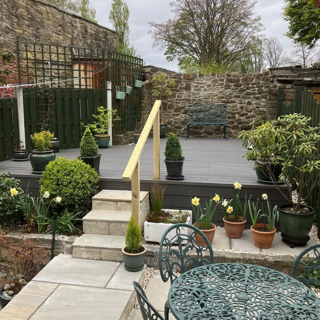 Indian Stone Patio and Composite Deck