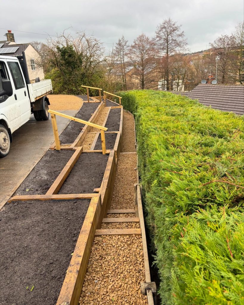 Raised Planters and Garden Walkways