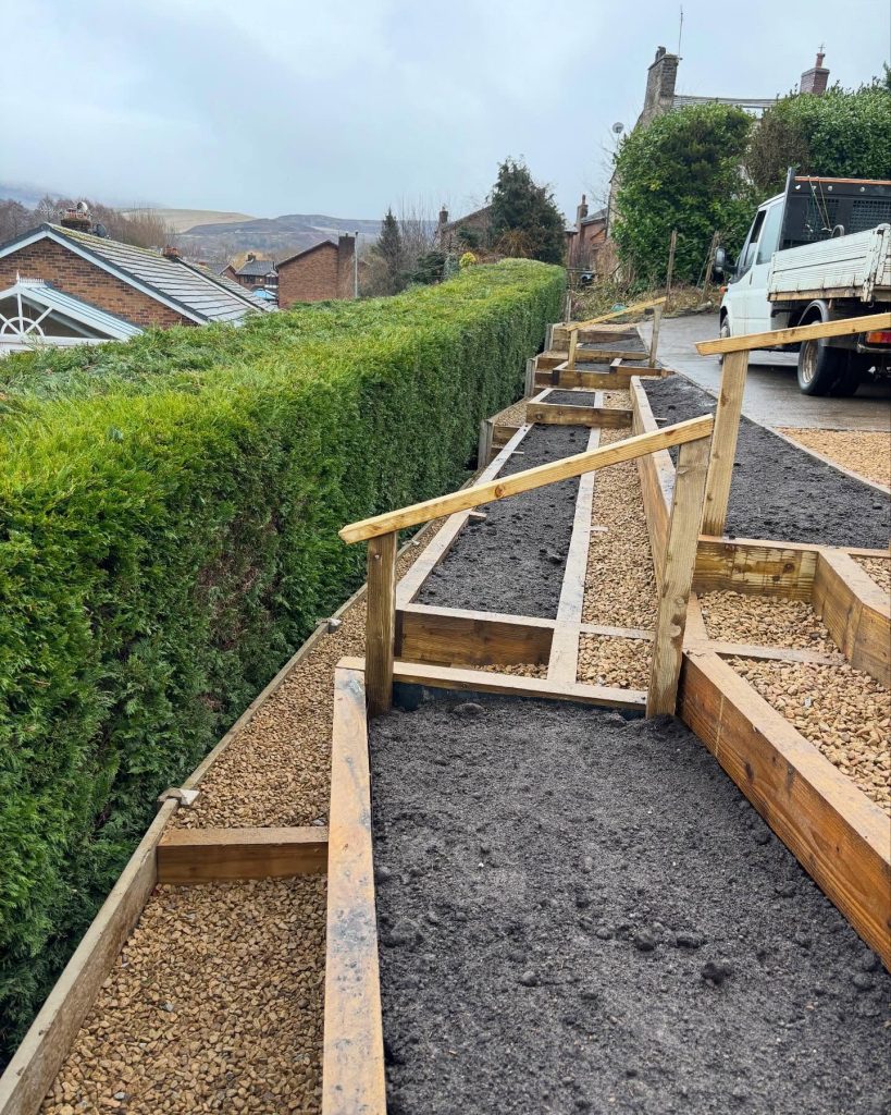 Raised Planters and Garden Walkways