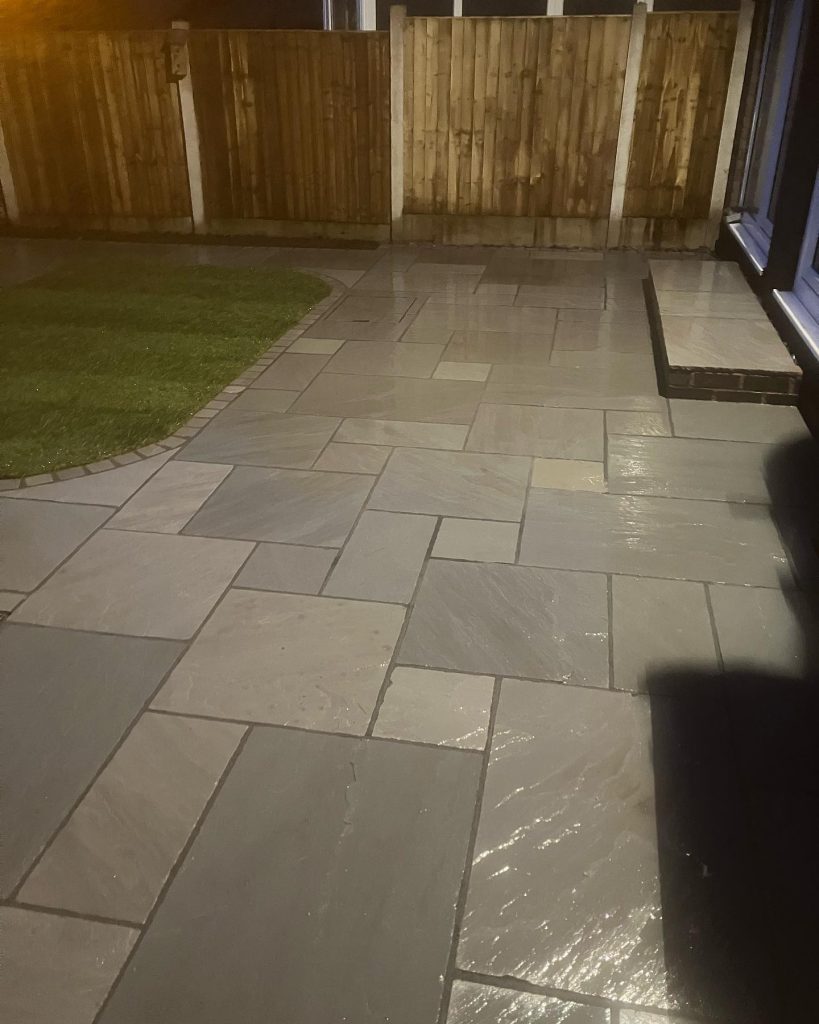Indian Stone Patio and Lawn