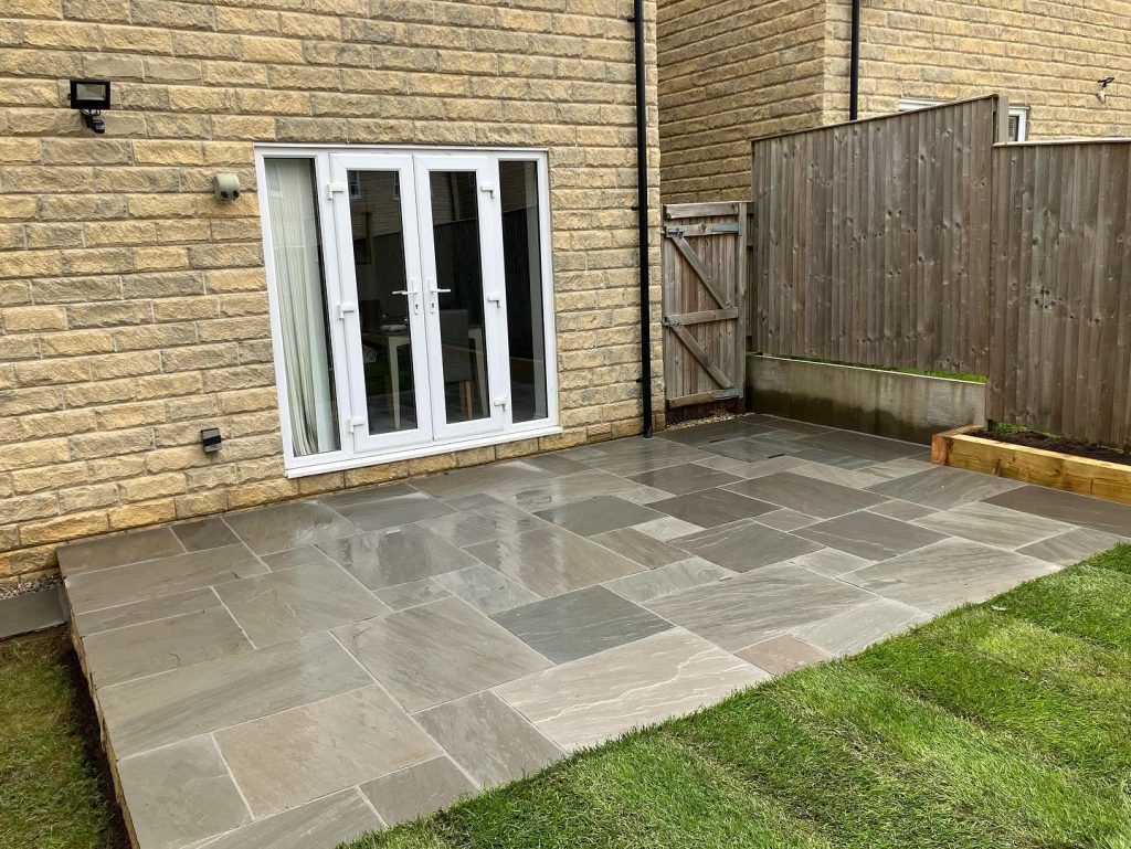 Indian Stone Patio, Pergola and Composite Deck