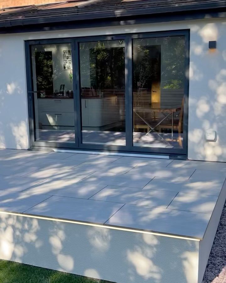 Raised Porcelain Patio in Glossop
