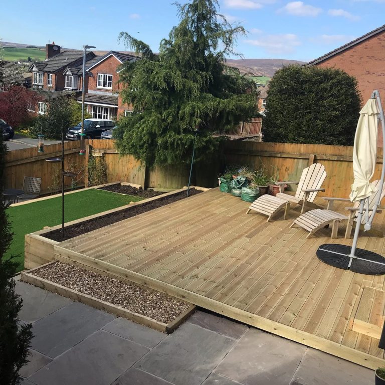 Decking, Patio and Artificial Lawn