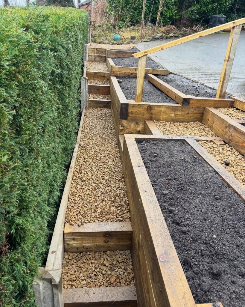 Raised Planters and Garden Walkways