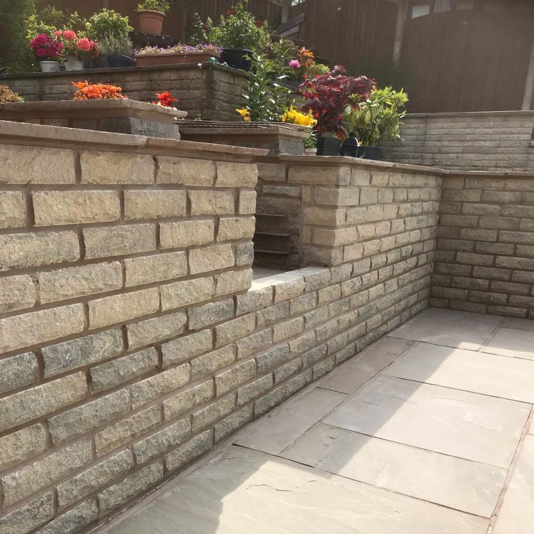 Indian Stone Patio and Garden Walls