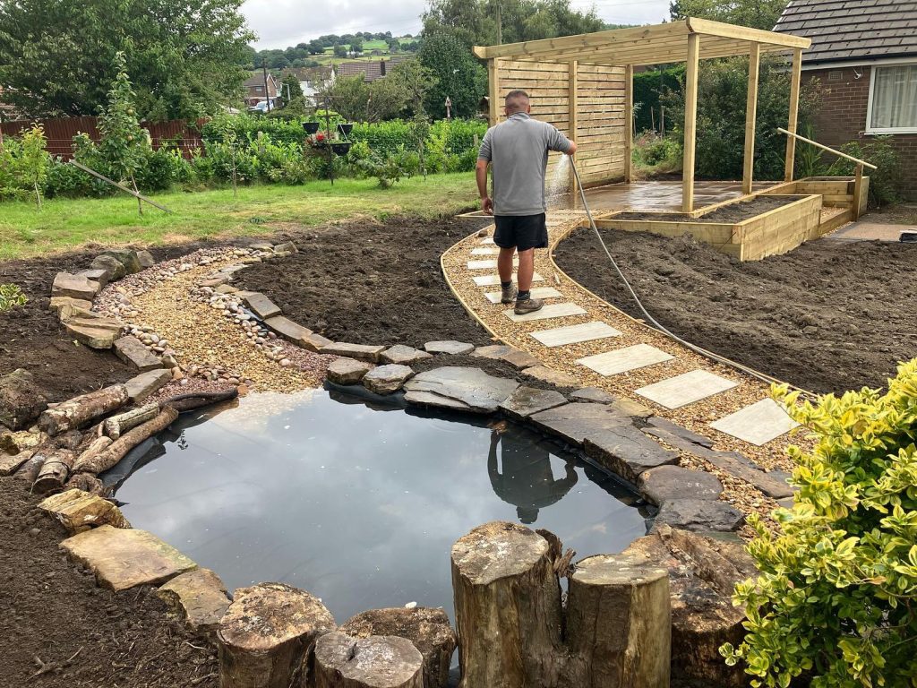 Wildlife Pond and Landscaping in Glossop