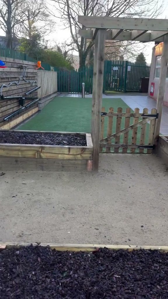 Completed early-years outdoor provision at Hadfield Nursery